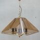 Vintage chandelier 70/80 gilded and smoked glass