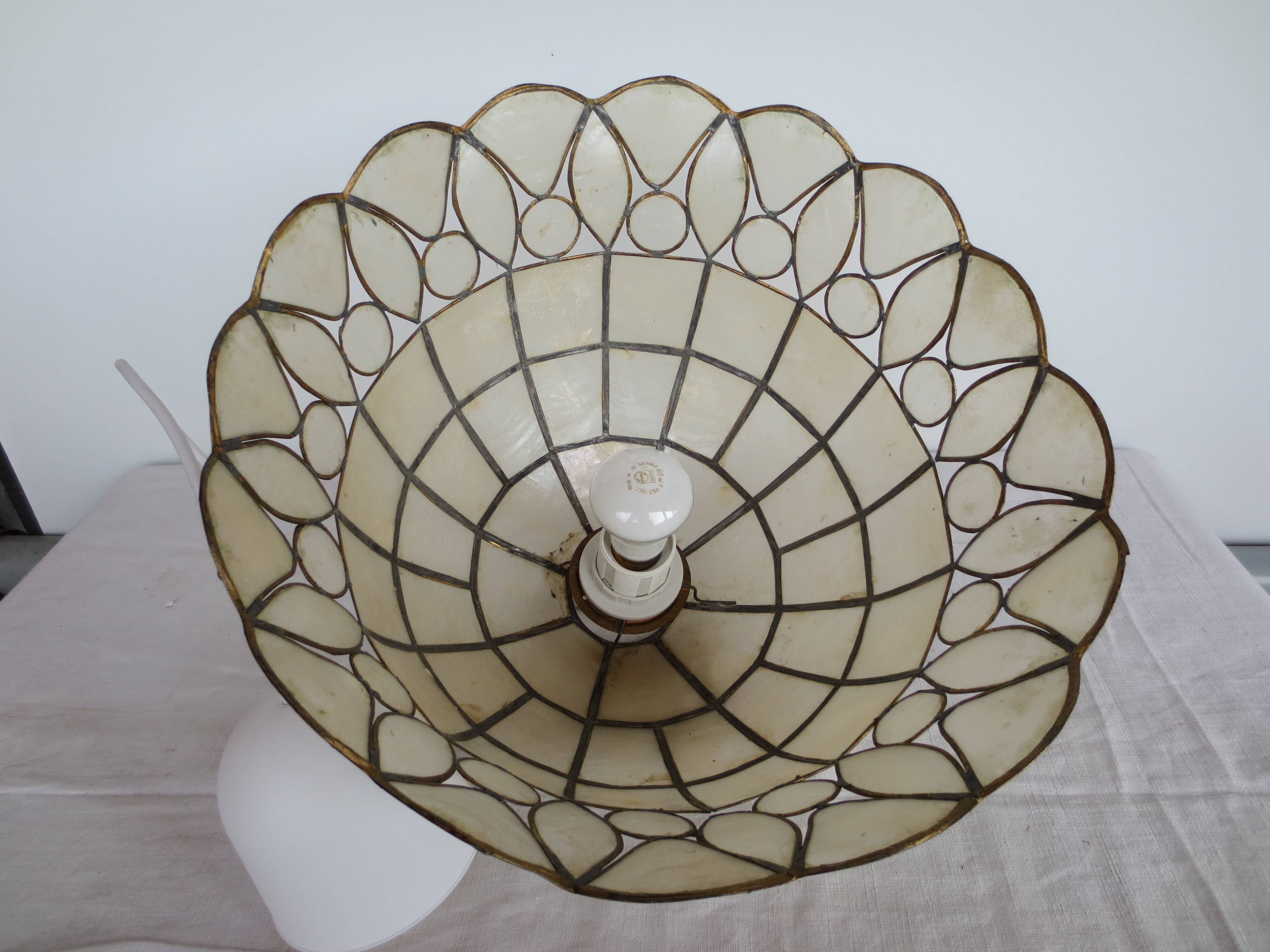 suspension lampshade pearlescent patterns