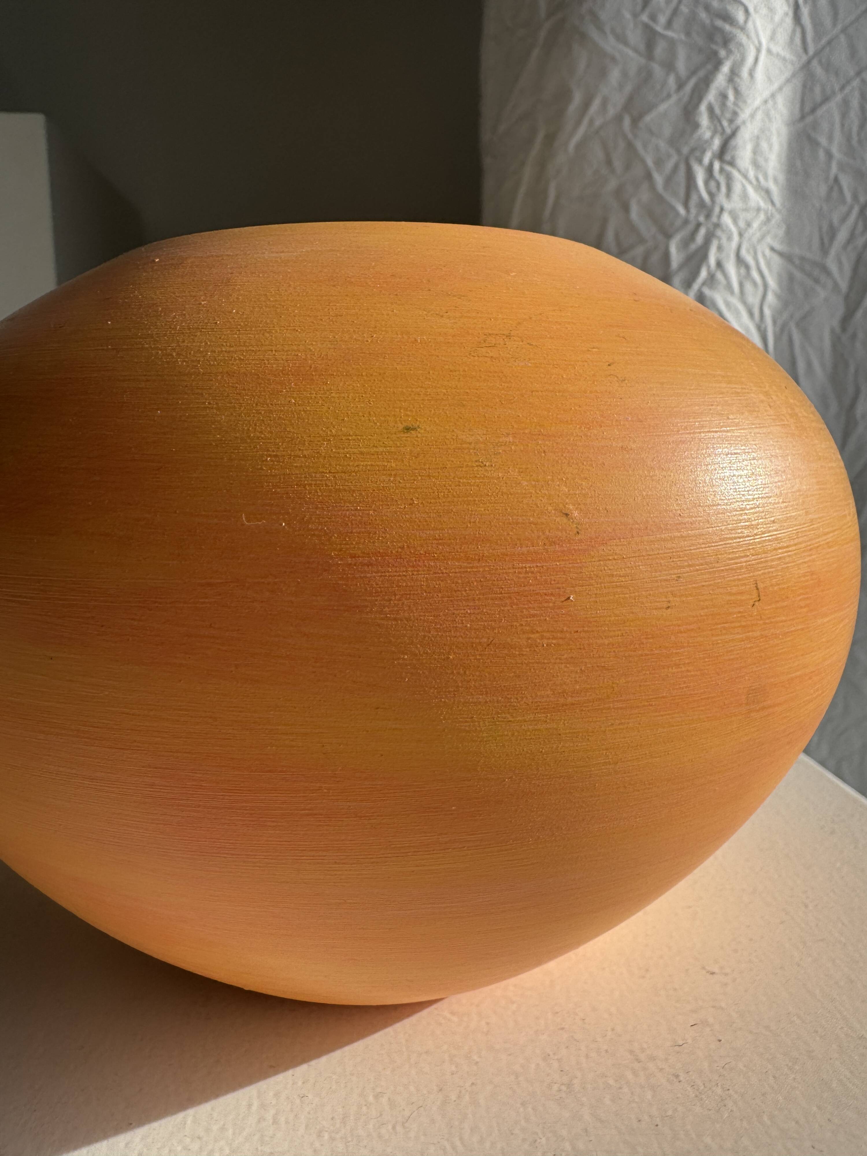Orange ball vase from the 90s, H15 D20