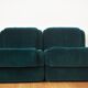 Fauteuils en Chenille de Seven Salotti, 1970s, Set de 5