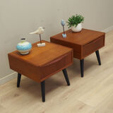 Set of two teak bedside tables, Danish design, 1970, Denmark