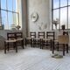 6 straw and oak chairs, mountain furniture