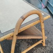 Vintage rattan coffee table