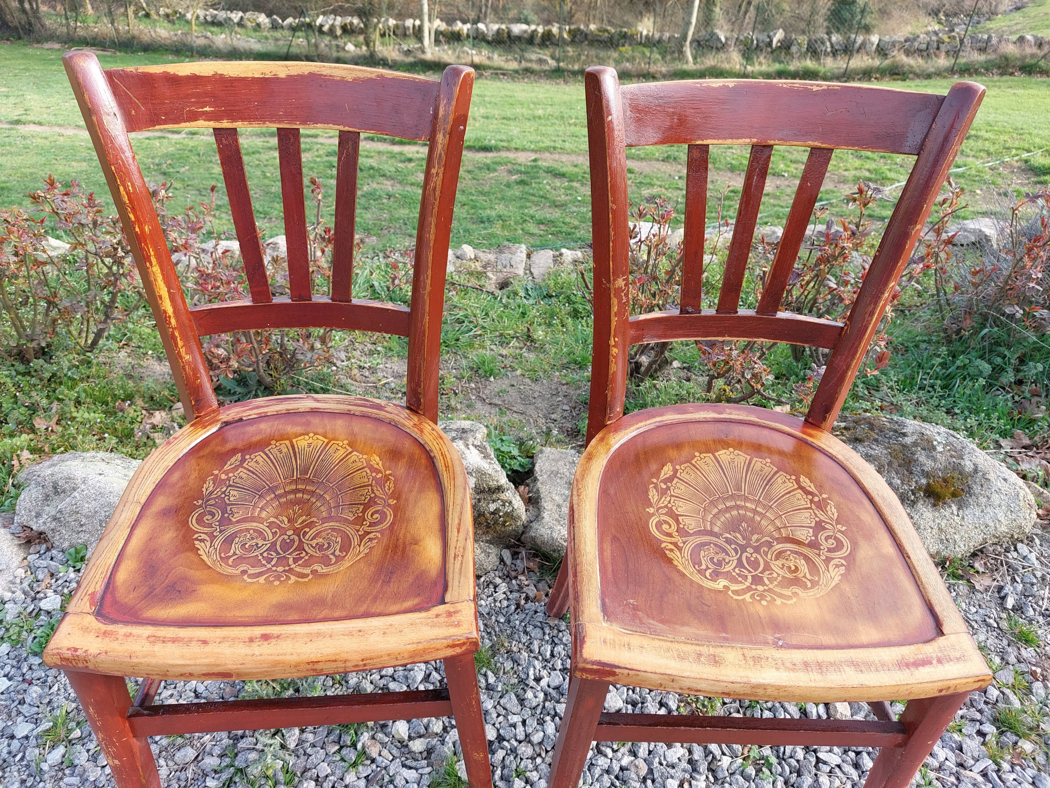 Bistro chairs with patterns