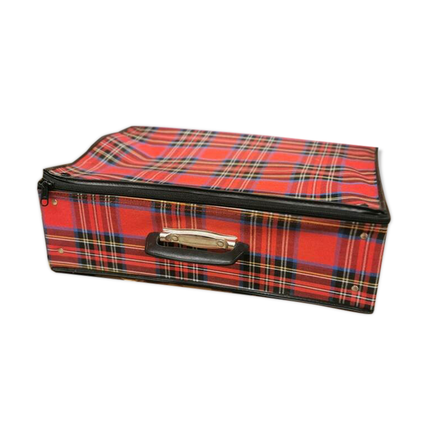 Vintage fabric suitcase | Selency