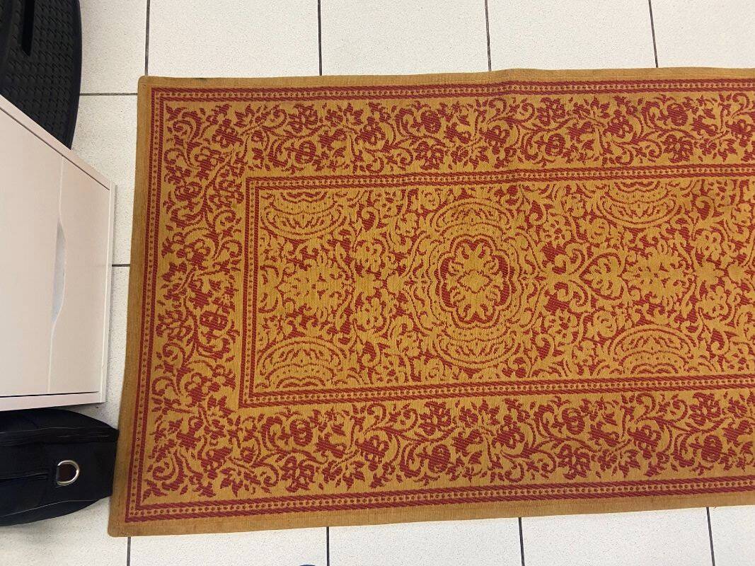 Antique Embroidered Hallway Entryway Rug Indoor Cotton