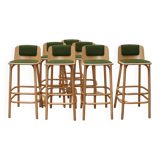 Suite of 7 Split stools, Ton