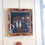 Golden and lacquered mirror 81x75cm