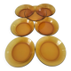7 deep plates Duralex amber glass