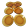 7 deep plates Duralex amber glass