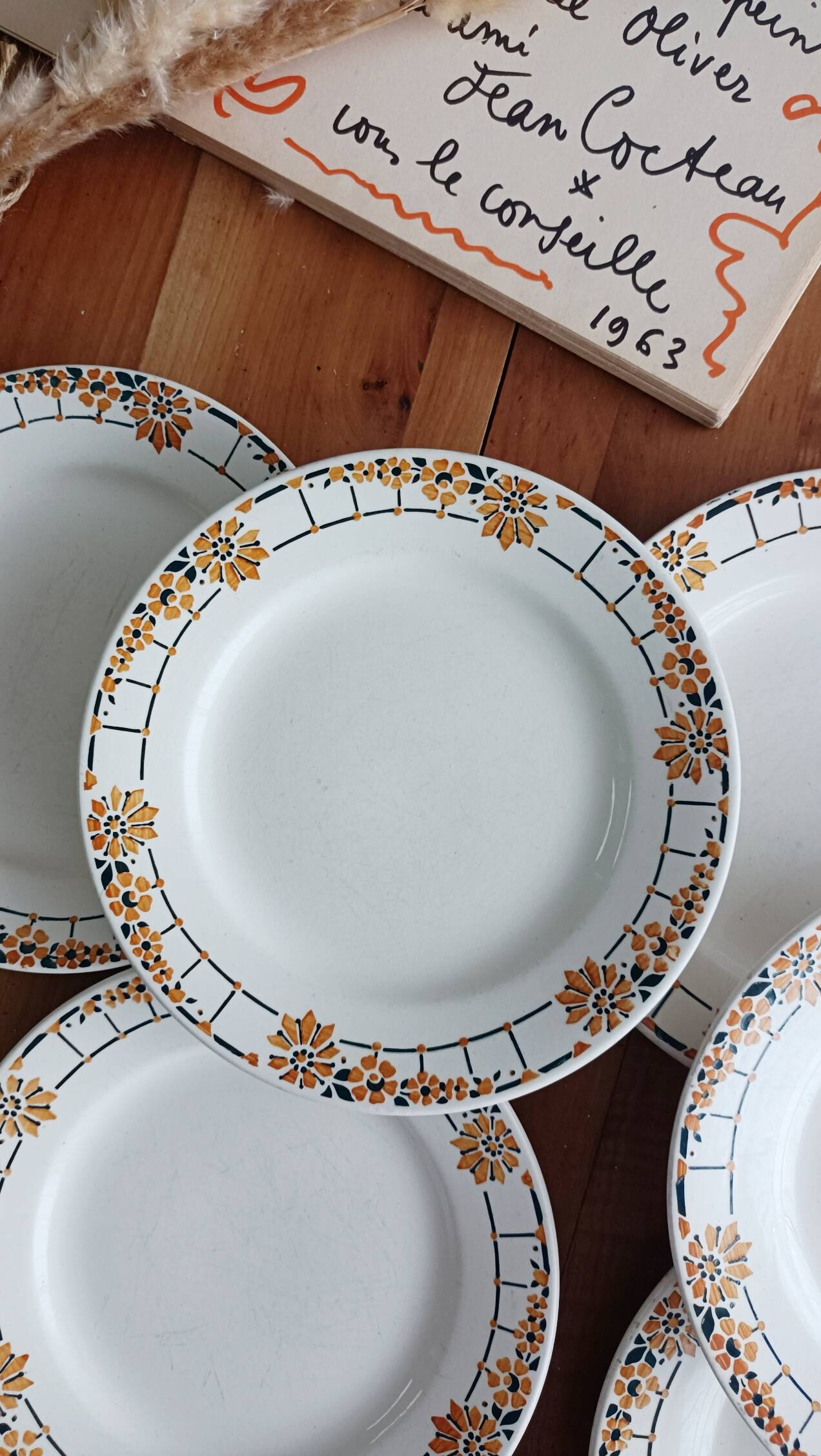 Set of 6 Ceranord dinner plates