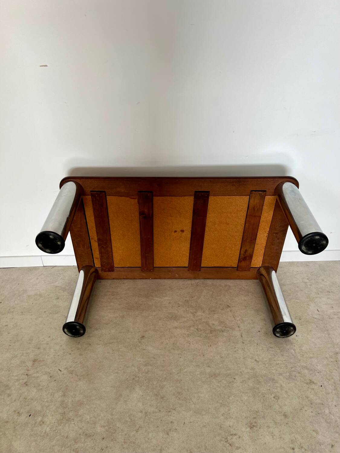 Old coffee table ceramic tile metal leg design from the 70s vintage