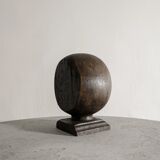 Sculptures en bois antiques britanniques vintage en brun noir, années 1900