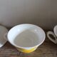 2 cups saucers Square Yellow Green Vintage