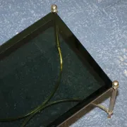 Hollywood Regency Coffee Table in Brass and Smoked Glass, France, 1960s