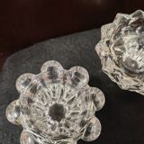 Set of glass candle holders from Reims