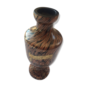 Vase Murano bi- color, avec son étiquette d'origine