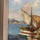 Old painting, Marine, signed B Franco, 50s/70s