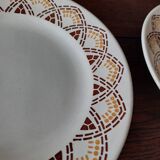 Flat plates set of six HBC Choisy le Roi Elianne decor