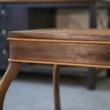 Table d’appoint en chêne et cannage 1960’s