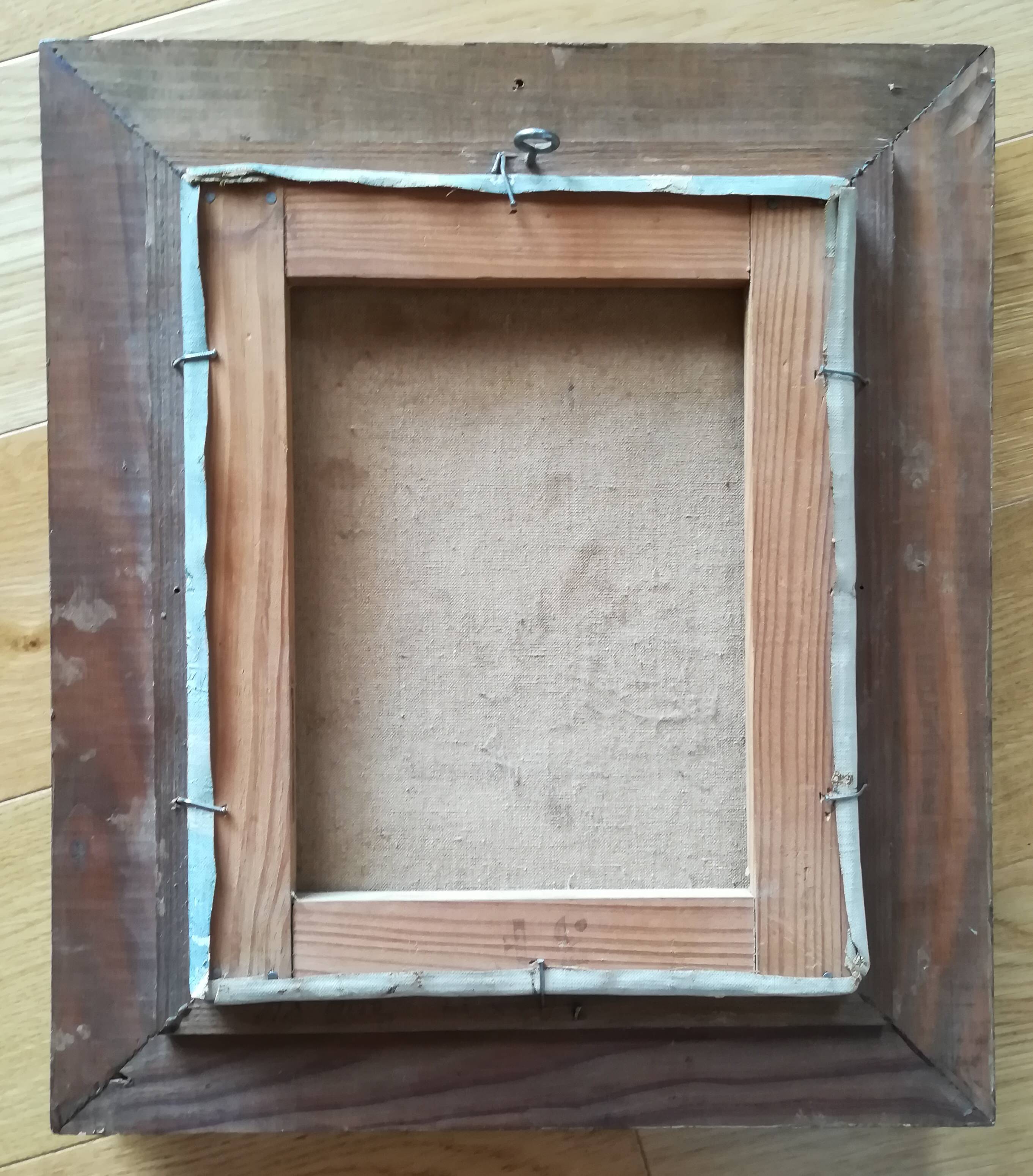 Oil on canvas landscape church of RU Rinaldi 20th century