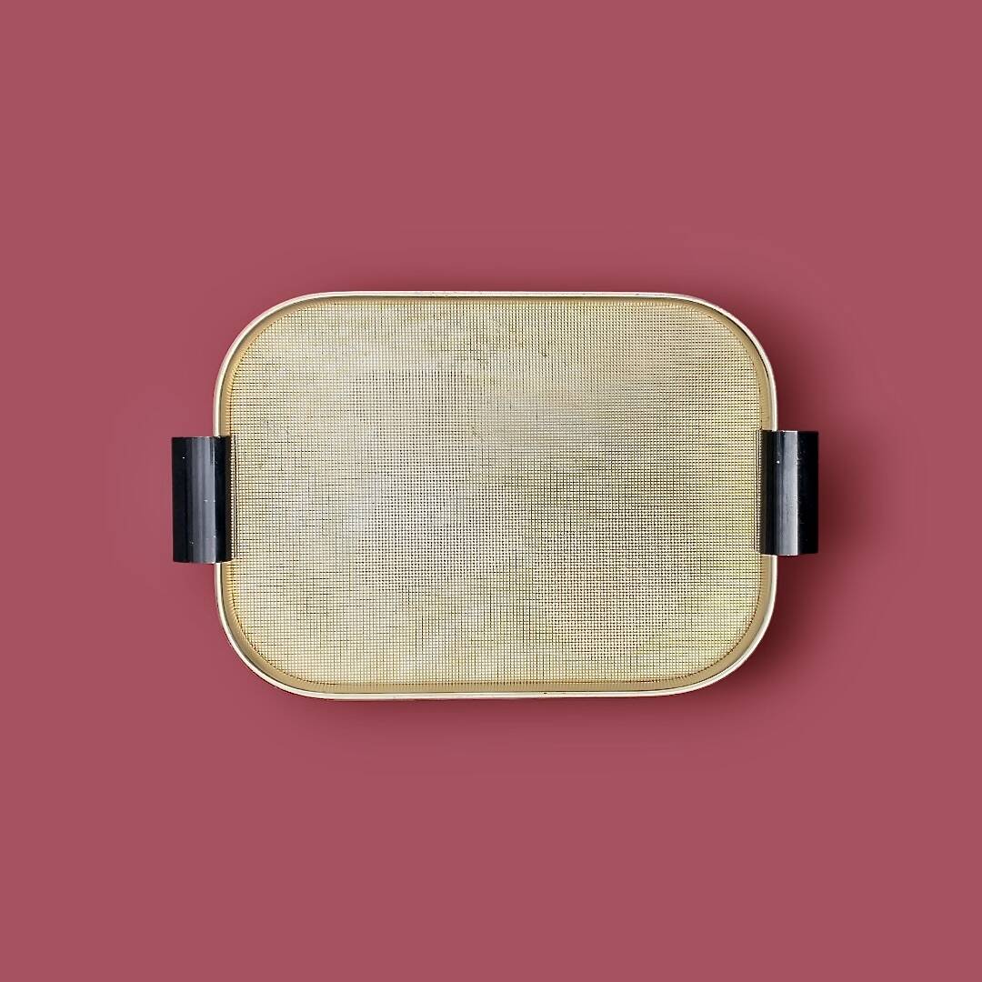 Modernist tray in gold anodized aluminum – Perfect