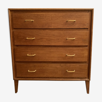 Large vintage oak chest of drawers from the 50s and 60s