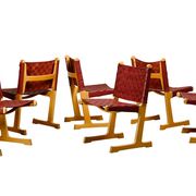 Ditte & Adrian Heath Dining Chairs in Ash and Leather, France & Søn