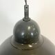 Grey Industrial Pendant Lamp with Clear Glass Cover, 1970s