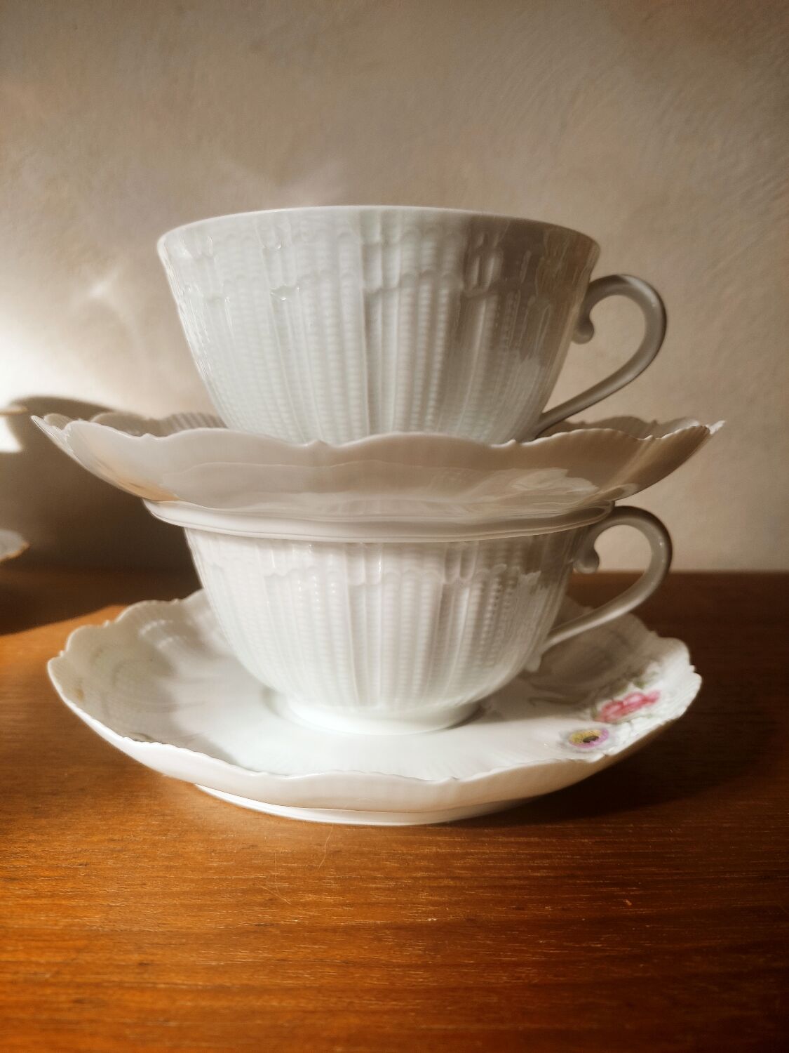 4 tea cups or chocolate in Limoges porcelain