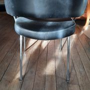 Fauteuil et chaise de bureau année 60 skaï