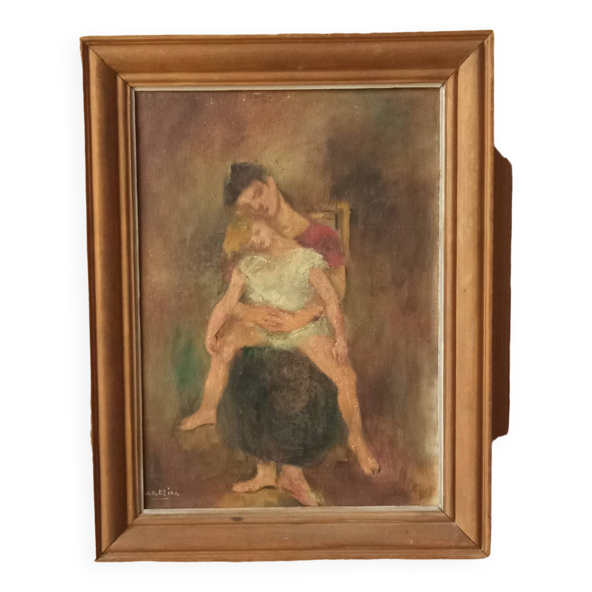 Portrait mère et enfant de Odette Elina