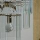 Brass chandelier and beveled glass, Italian manufacturing
