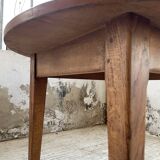 1950s round oak table