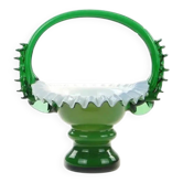 Vase ondulé, moderne du milieu du siècle, en verre, design de L. Fiedorowicz, Pologne, années 1970