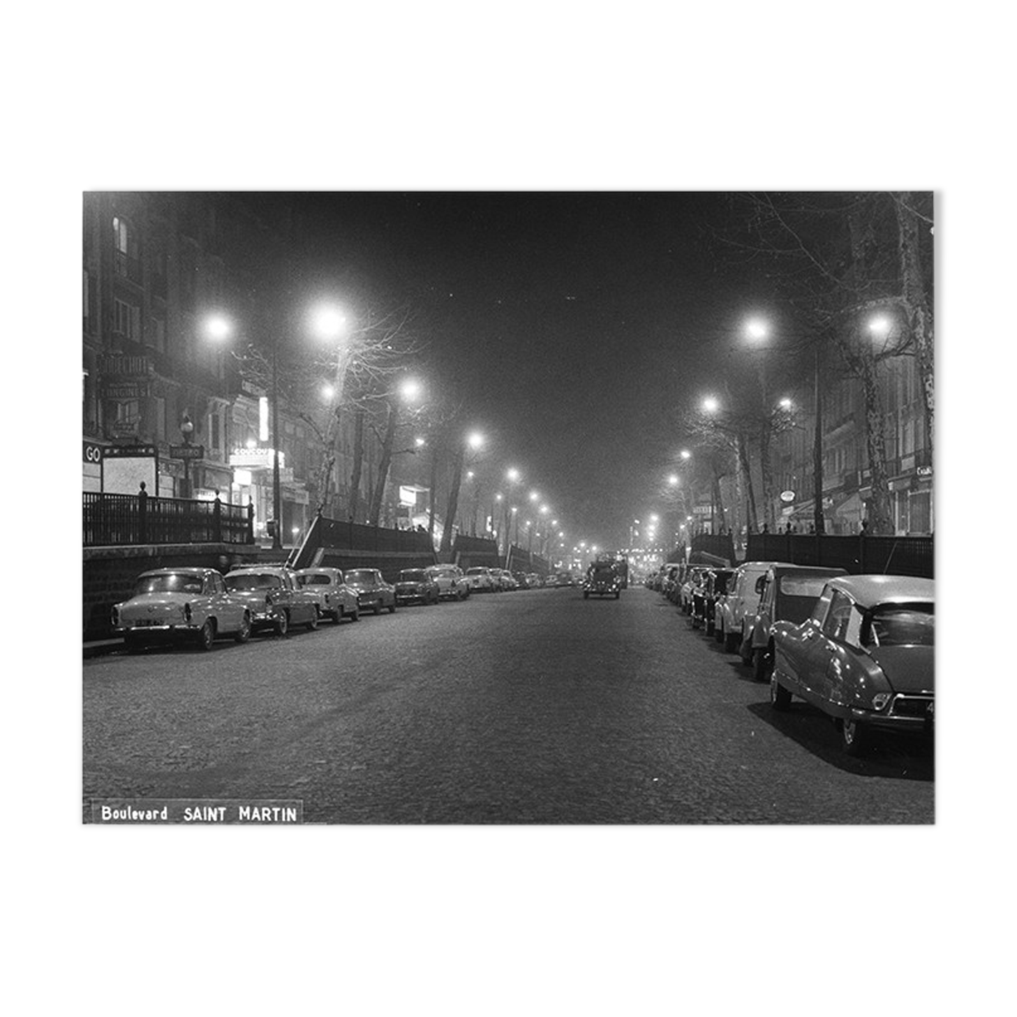 Streets of paris in 1965, bd st martin