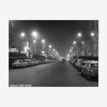Streets of paris in 1965, bd st martin