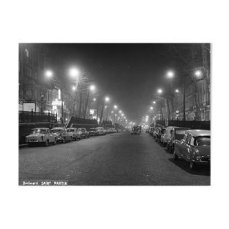 Streets of paris in 1965, bd st martin
