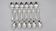 Twelve large Christofle Marly table spoons, silver-plated.