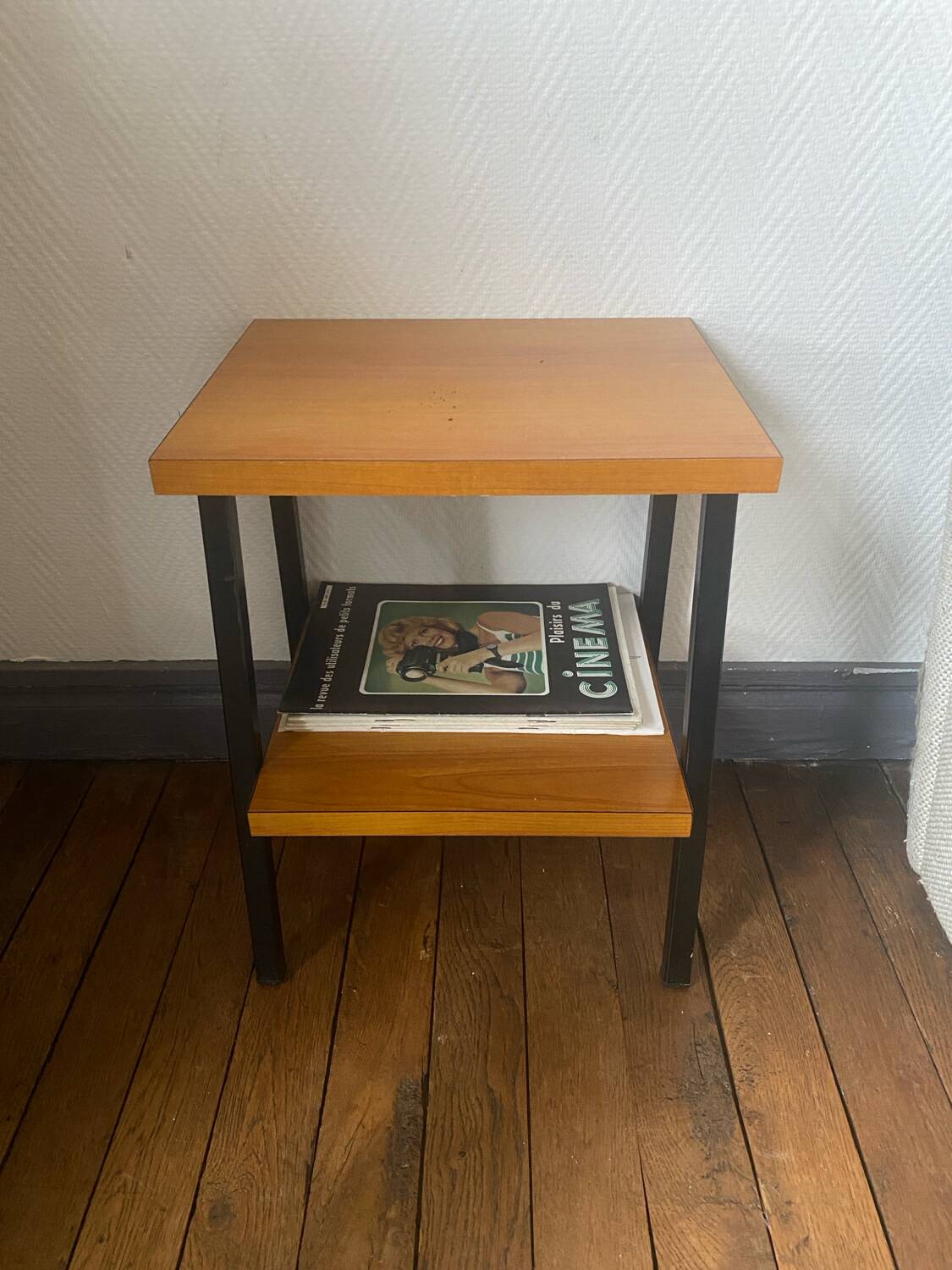 Industrial style metal bedside table