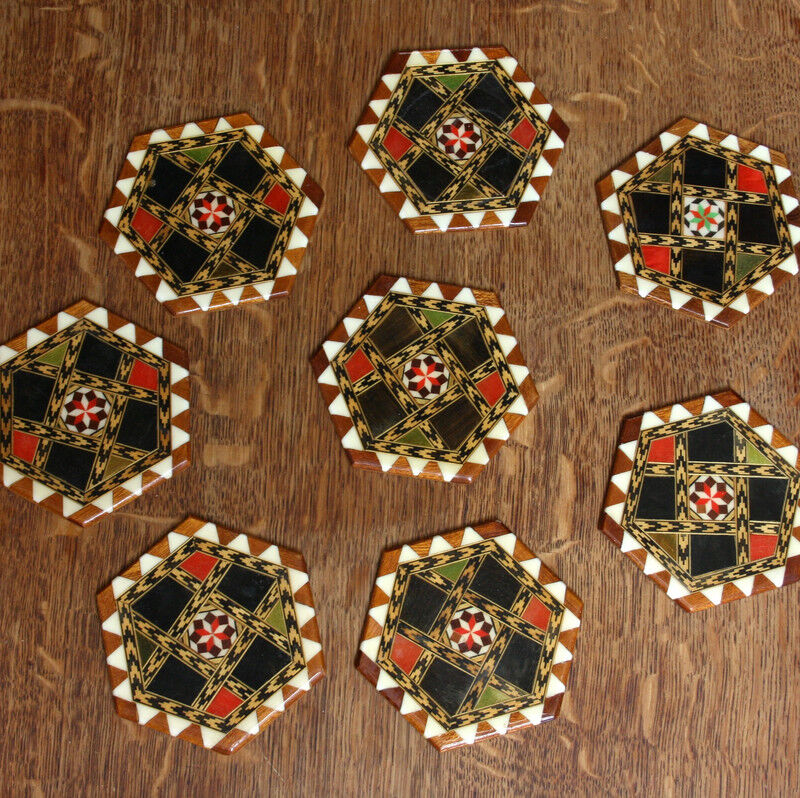 Under glass - pomegranate pattern