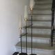 Vintage 3-light floor lamp, Arlus style, Art Deco spirit, 1950s.