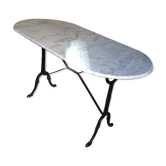 Oval marble bistro table