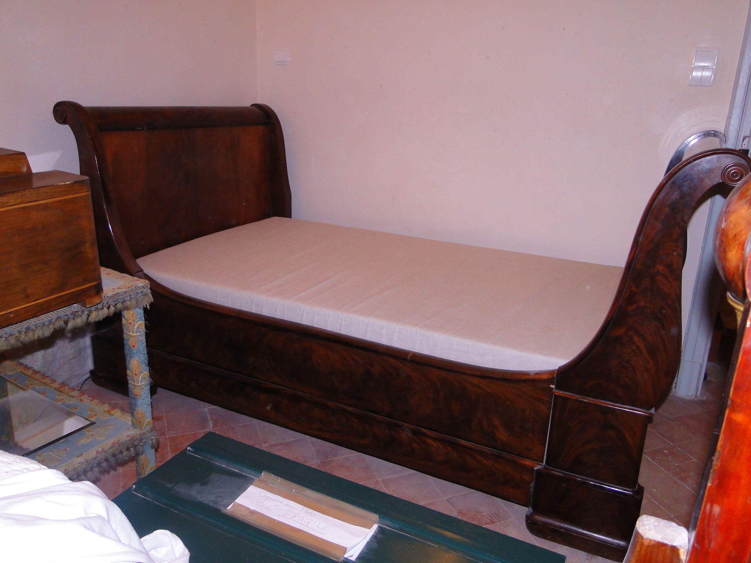 Louis Philippe Sleigh Bed