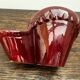 Burgundy ceramic flowerpot, 1950s