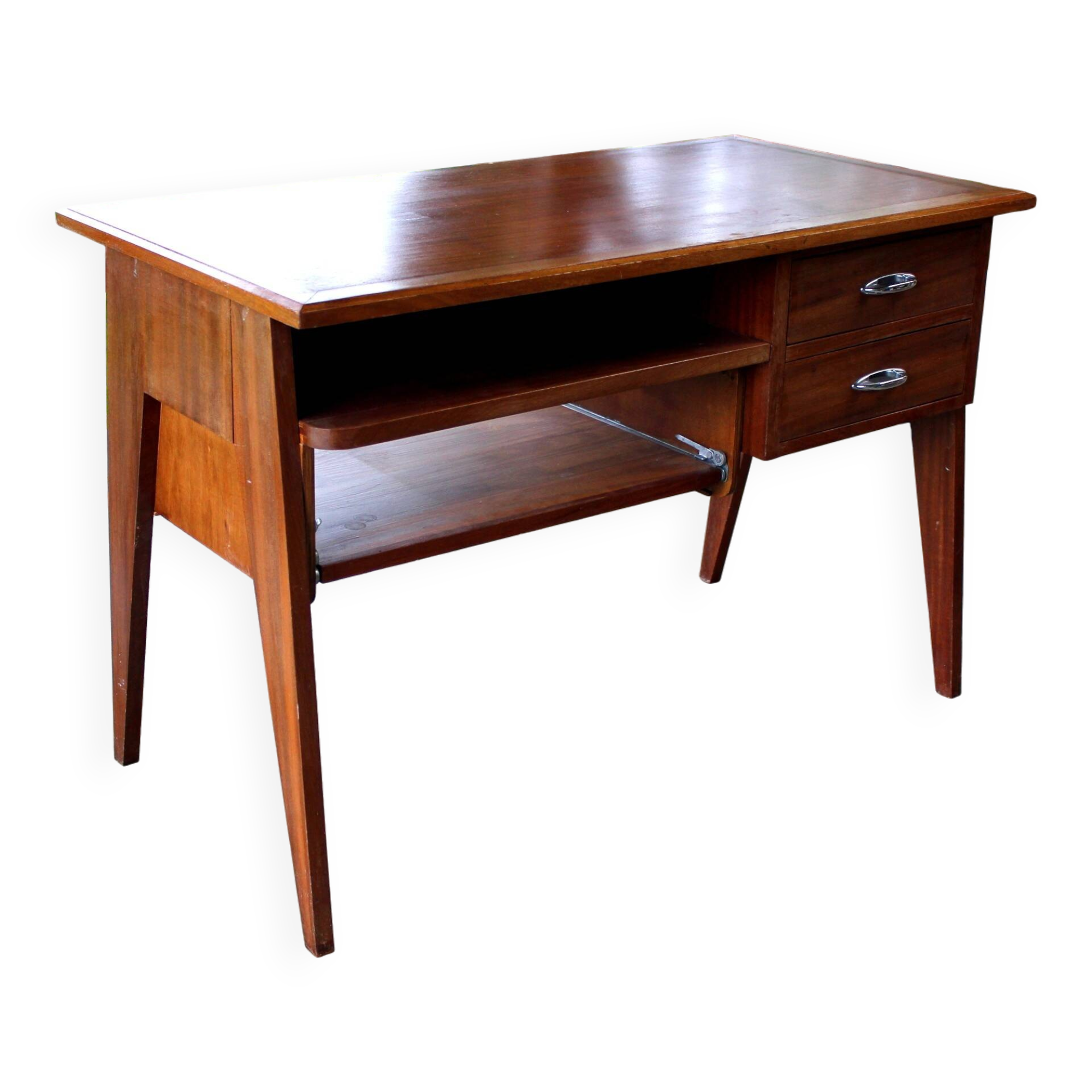 Scandinavian teak desk from the 60s, vintage design