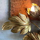 Golden wall lamp foliage
