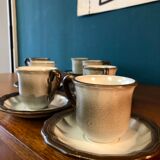 Set of 7 cups and saucer Salins France