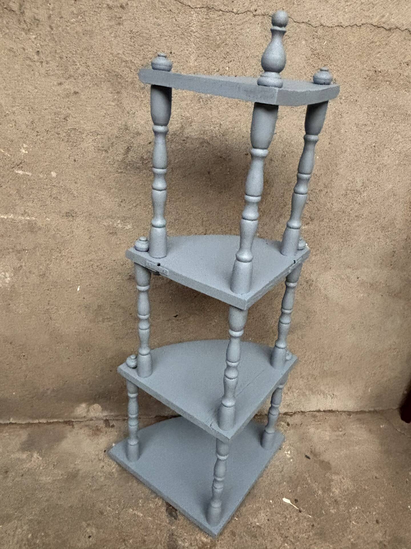 Antique corner shelf on legs