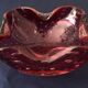 Purple pink bubble glass pocket or ashtray can be murano